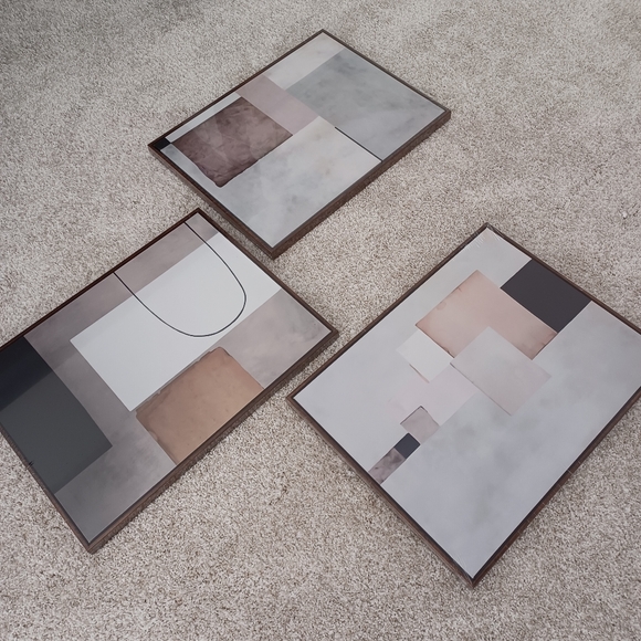 New 3 Piece Framed Canvas Artwork - Picture 4 of 9